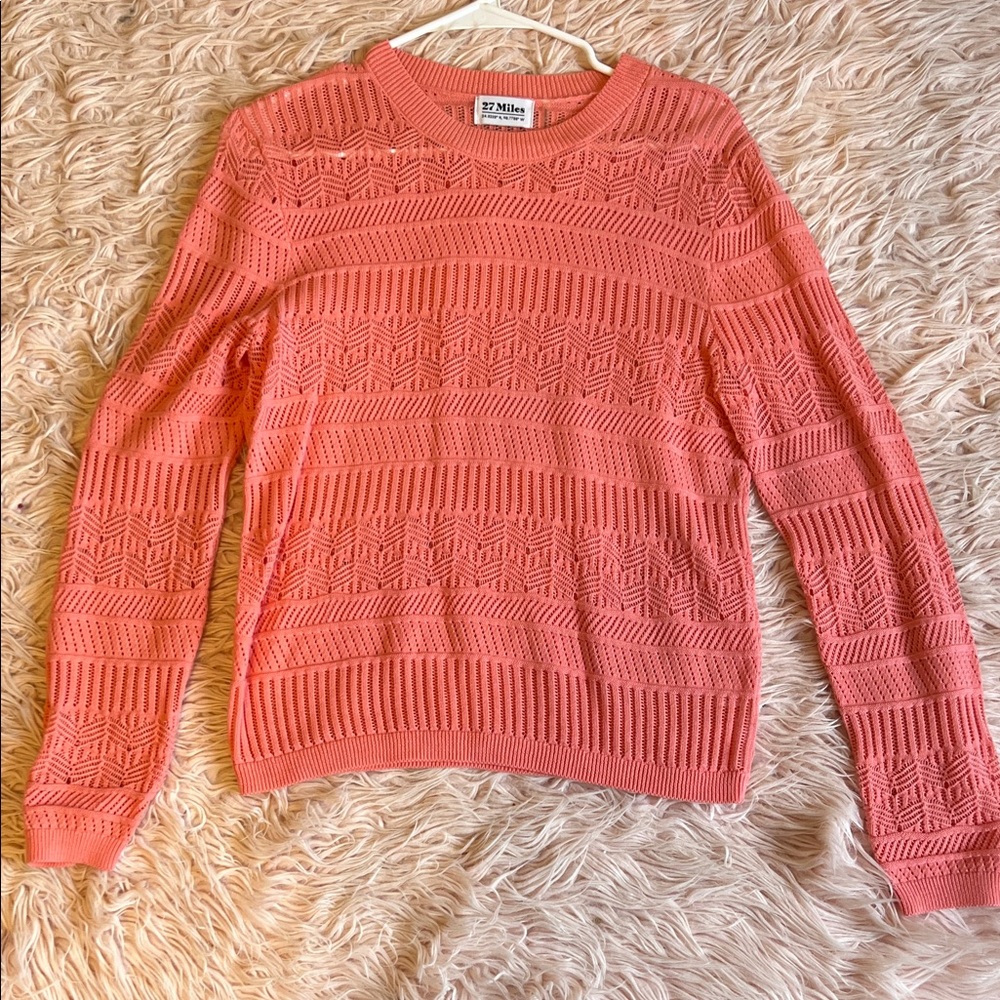 EZ Milie Coral Textured Women's Sweater